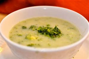 Cream of Broccoli Soup with Leeks and Extra Virgin Olive Oil