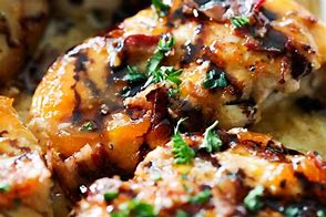 Apricot Chicken with Brie Cheese and Bacon