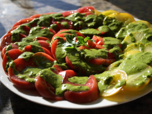 Heirloom Tomatoes with Spicey Cilantro