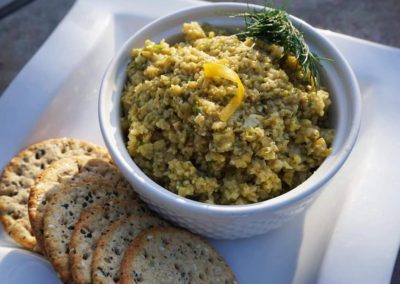 Lemon Stuffed Olive Tapenade with UP Extra Virgin Olive Oil