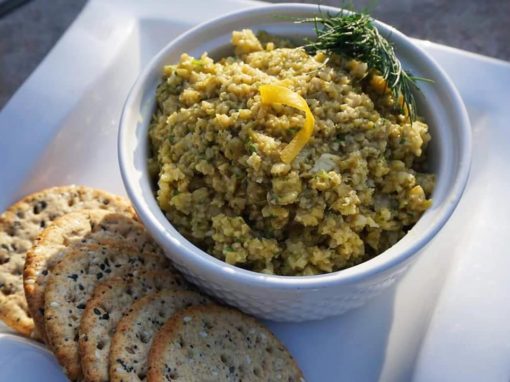 Lemon Stuffed Olive Tapenade with UP Extra Virgin Olive Oil