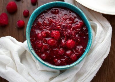 Raspberry Balsamic Cranberry Sauce
