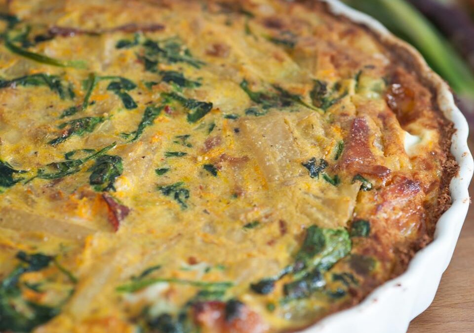 Bacon Cheddar Spinach Quiche