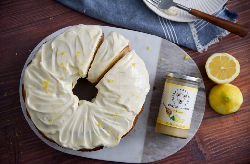 Granny P’s Pound Cake with Whipped Lemon Honey Frosting