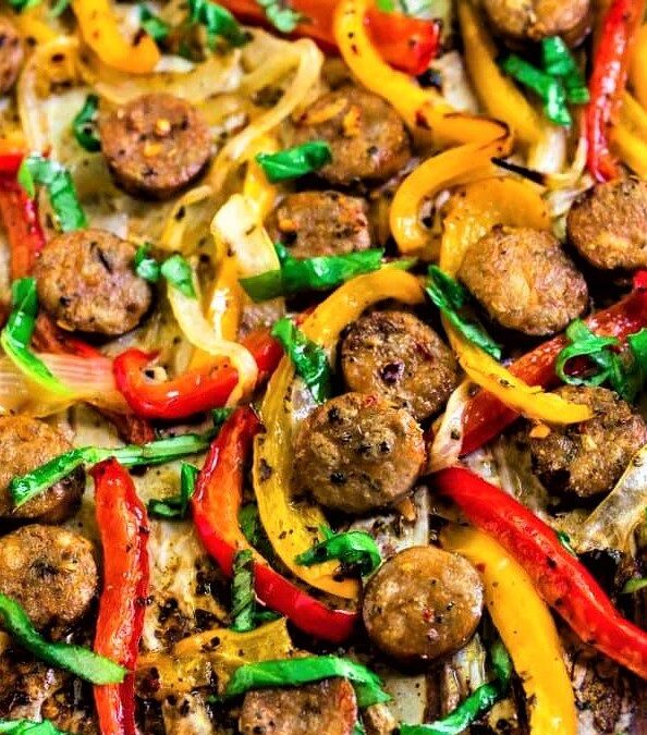 BEER-BRAISED SAUSAGE AND PEPPERS
