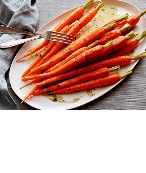 Steamed Carrots with Lemon-Dill Vinaigrette